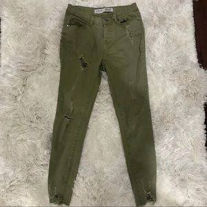 Army Green High Rise Skinnies